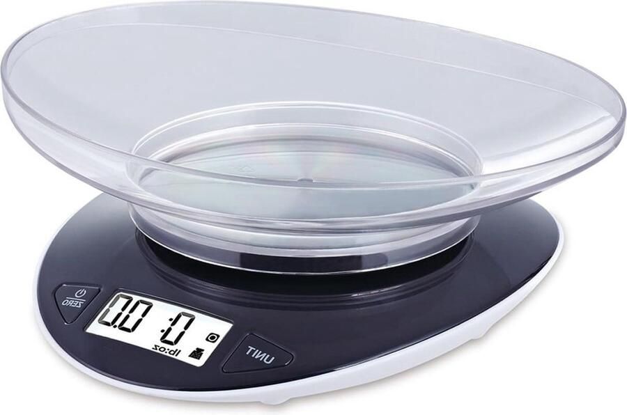 Digitale Keukenweegschaal Elektronische Voedselweegschaal met Komvloeistoffen in ml en fl- Oz Tarrafunctie LCD Display Eenvoudige Opslag
