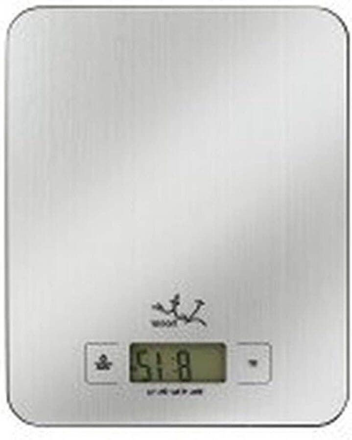 Digitale keukenweegschaal hoge precisie tot 15 kg lcd-display timer en klok roestvrij staal