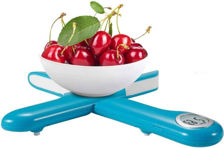 Digitale Keukenweegschaal Inklapbare Elektronische Keukenweegschaal 5kg 1g LCD Display Tarrafunctie Blauw