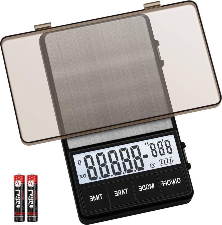 Digitale Keukenweegschaal Koffieweegschaal 1000 g 01 g espressoweegschaal met timer barista lcd-display batterijen
