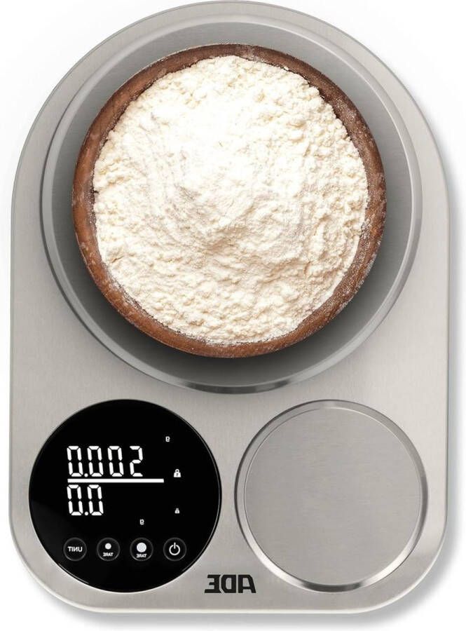 Digitale Keukenweegschaal met dubbele plateaus 5kg 1g & 500g 0.1g Nauwkeurige precisie weegschaal tot 0.1g Fijne weegschaal voor de keuken 5 kg laadvermogen