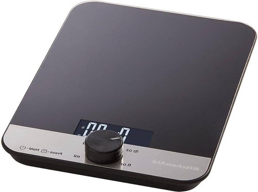 Digitale Keukenweegschaal Met Glazen Blad 5000 Gram Weegschaal Vloeistofweegcapaciteit Zwart