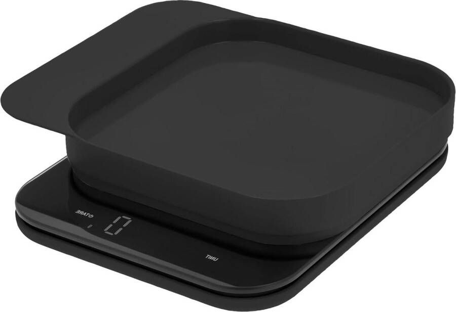 Digitale Keukenweegschaal met Kom en Tarra-functie Maximaal 10 kg Zwart