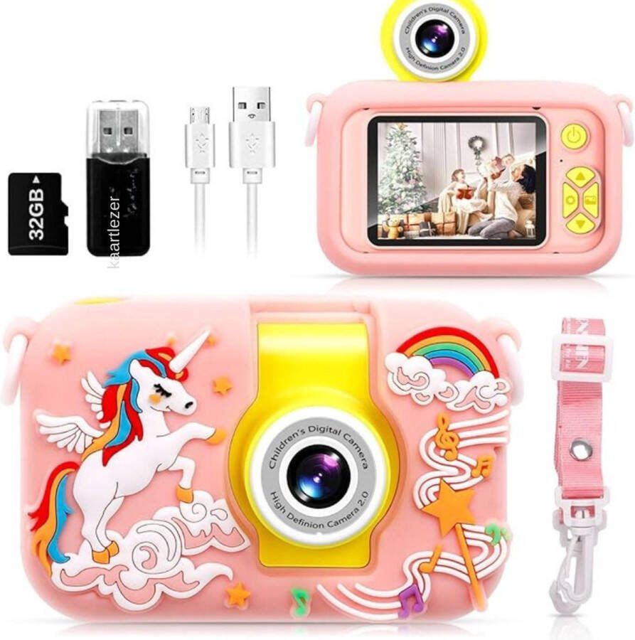 Digitale Kindercamera HD 1080p Fototoestel Voor Kinderen Ook voor selfies