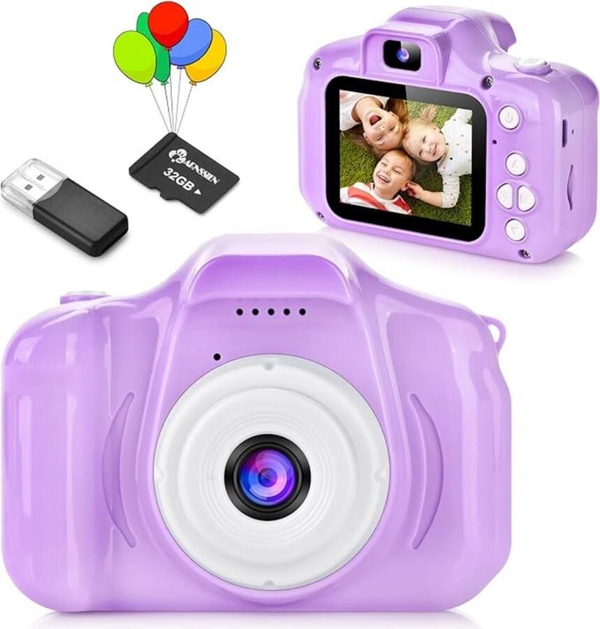 Digitale Kindercamera HD 1080p Fototoestel Voor Kinderen Ook voor selfies