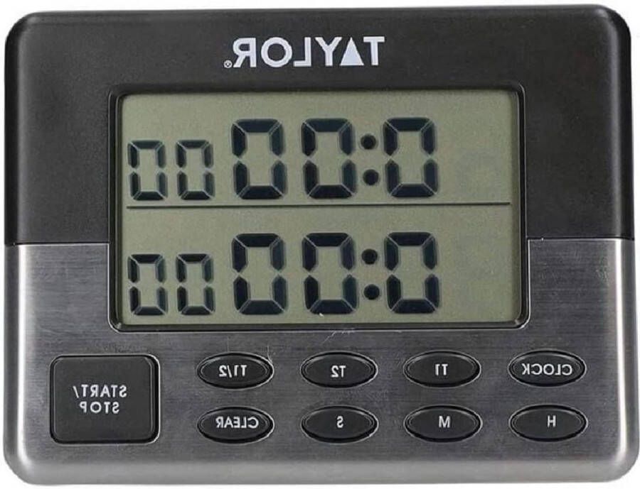 Digitale Kookwekker 105 x 8 x 3 cm Plastic En Roestvrij Staal Zilver En Grijs kookwekker digitaal