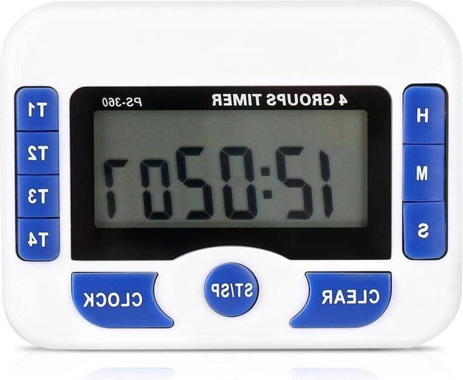 Digitale Kookwekker 4-Kanaals Onafhankelijke Groep Magnetisch Countdown Stopwatch Timer kookwekker digitaal