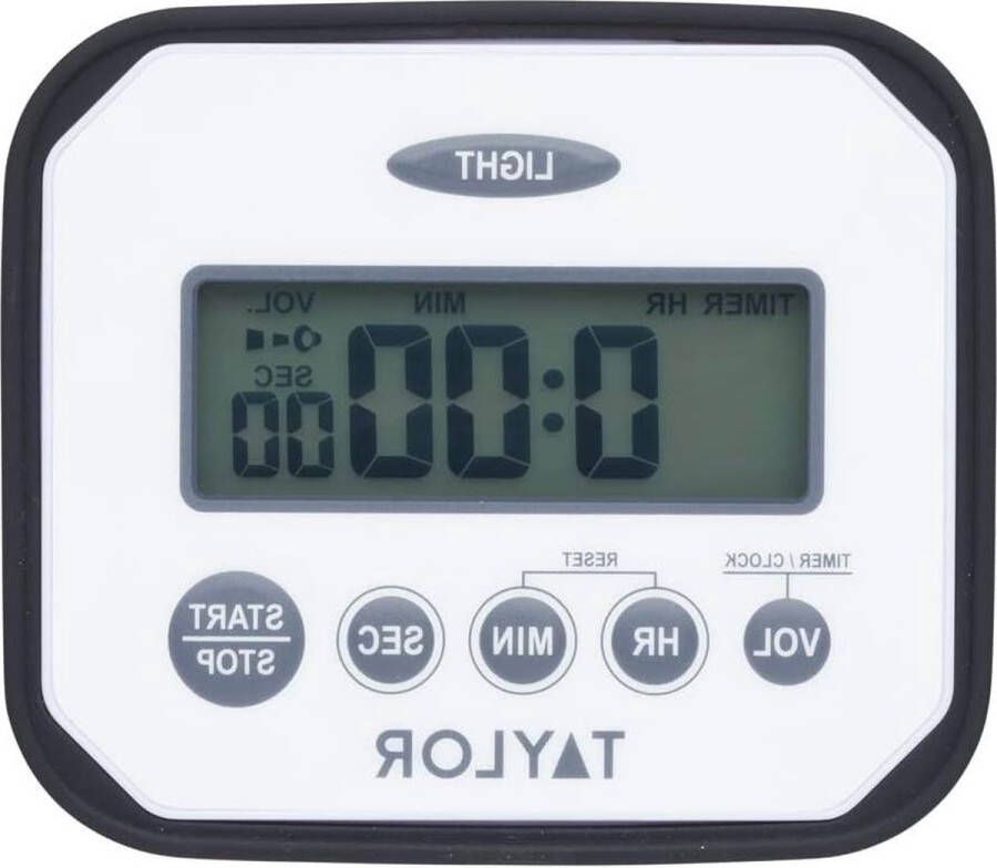 Digitale Kookwekker 9 x 8 x 25 cm Plastic Wit en Zwart Keukenaccessoire kookwekker digitaal