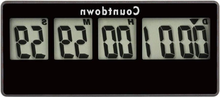 Digitale kookwekker countdown timer 9999 dagen luid alarm magneet ontwerp pensioen bruiloft vakantie werken koken baby geboorte zwart kookwekker digitaal