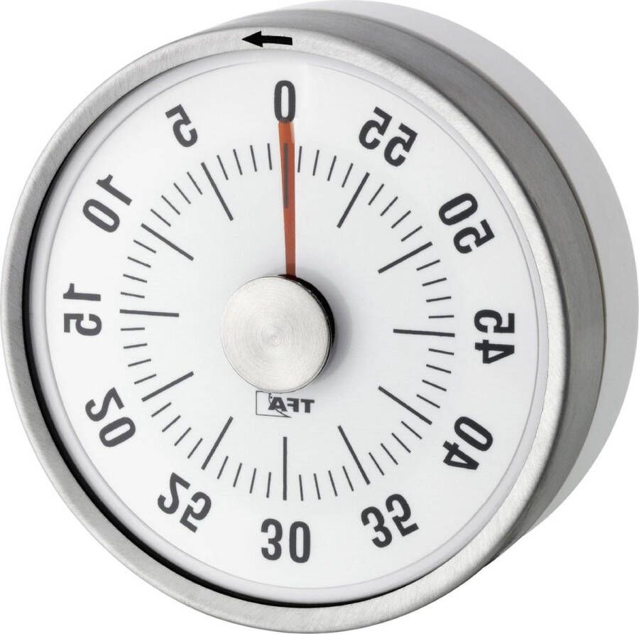 Digitale Kookwekker magnetische eierwekker timer resttijdaanwijzing 0-60 min wit zilver (L) 79 x (B) 32 x (H) 79 mm