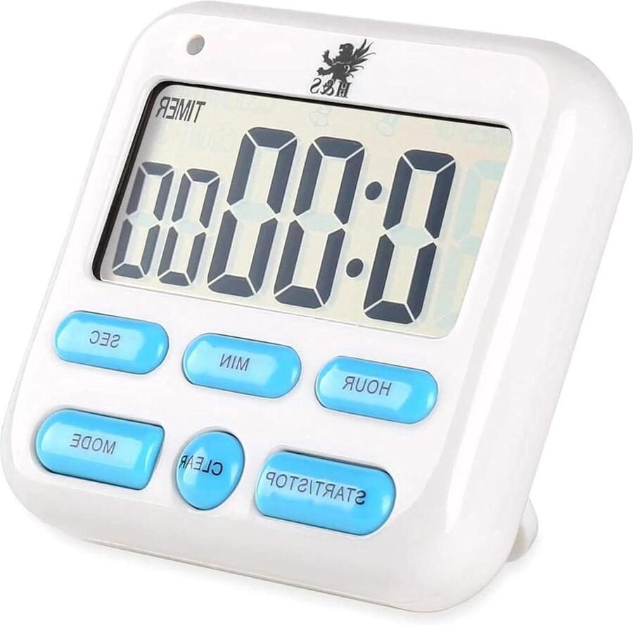 Digitale Kookwekker Timer Alarm met Groot LCD Scherm en Magnetische Achterzijde Blauwe Knop kookwekker digitaal
