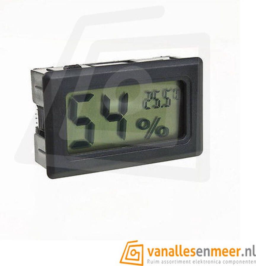 Digitale LCD Temperatuur-vochtigheidsmeter-Zwart Hygro- en Thermometer Digitale Luchtvochtigheidsmeter Vochtmeter Voor Binnen 2 in 1