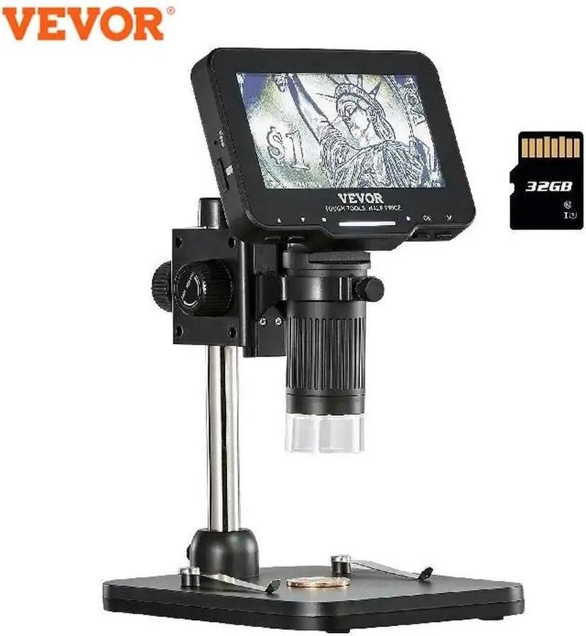 Digitale Microscoop 4.3inch IPS Screen Microscoop 50x-1500x Vergroting 1080P
