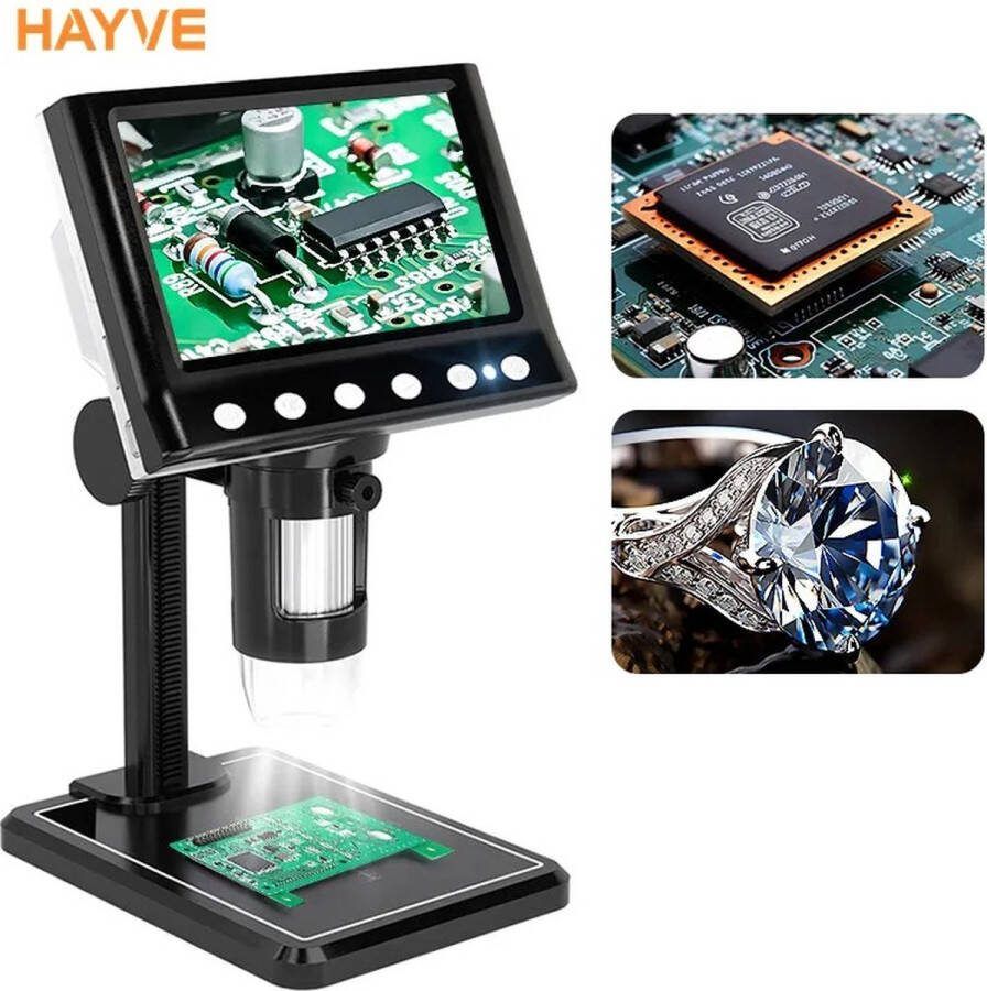 Digitale microscoop Vergroot 10x 500x 1600x 3 in 1 Foto Video Microscoop voor kinderen en volwassenen