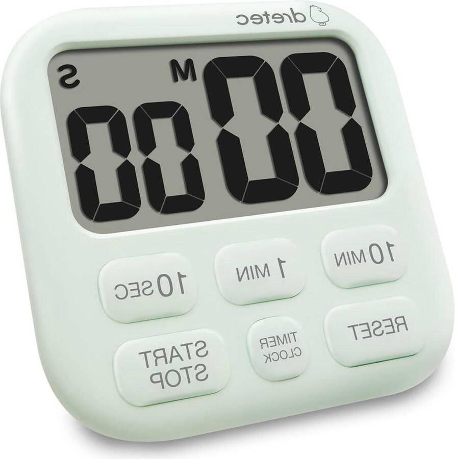 Digitale timer keukenwekker met groot LCD-scherm koken tellen aftellen sterke magneet geheugenfunctie 6 toetsen groen officieel getest in Japan Kookwekker analoog