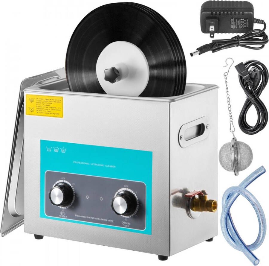 Dakta Digitale Ultrasone Reiniger 6L Ultrasone Reinigingsmachine 304 Roestvrij Staal Ultrasoon Reiniger voor het Reinigen van Vinylplaten Sieraden Brillen Horloges Laboratoriumbenodigdheden