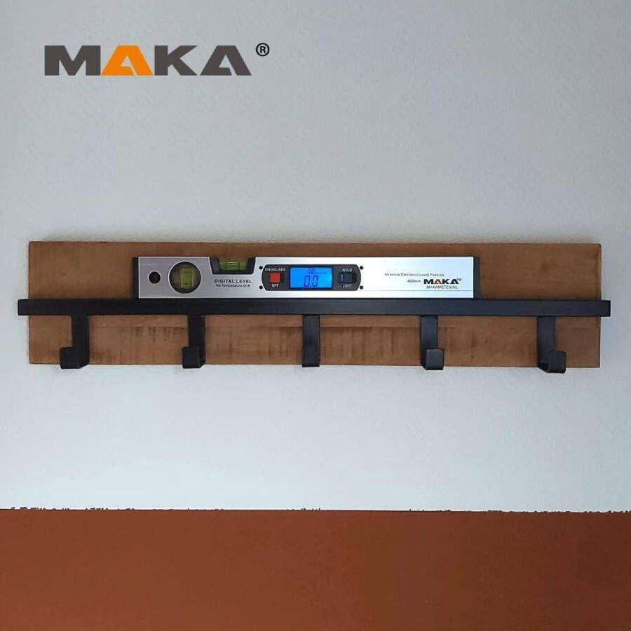 Digitale waterpas 416 mm met achtergrondverlichting 4x90° bereik Magnetische hellingsmeter Hoekzoekermeter Waterpas
