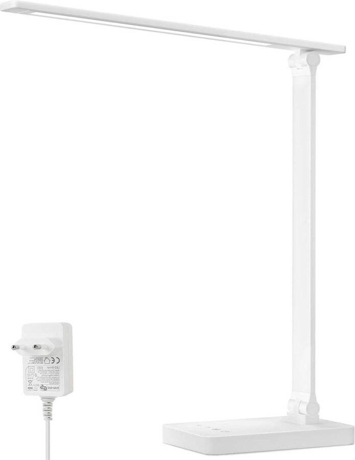 Dimbare LED bureaulamp 655 lumen 3 kleuren 5 helderheidsniveaus daglichtlamp voor kinderen kantoor en bedlampje