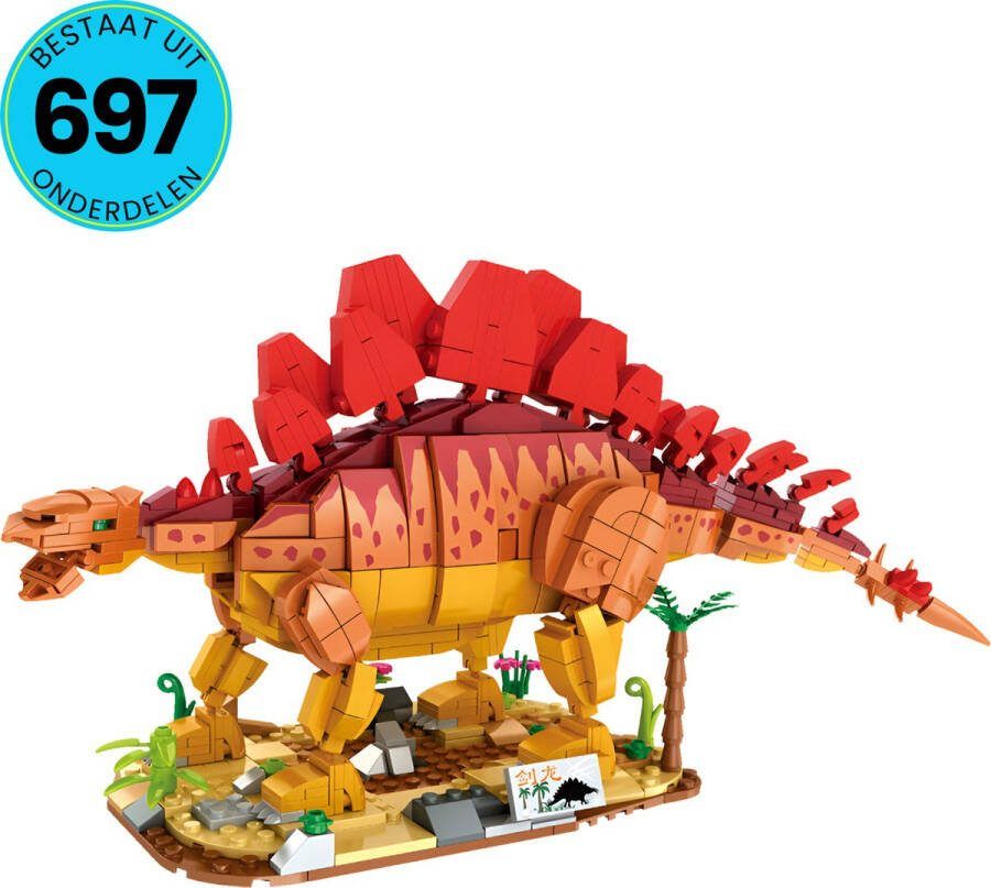 Dino Speelgoed Set Geschikt Voor Kinderen Vanaf 6 Jaar 697 Bouwstenen Stegosaurus Compatibel Met LEGO Bouwset STEM Speelgoed Bouwsets Bouwspeelgoed Inclusief Handleiding