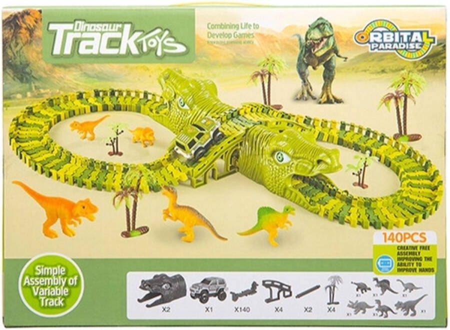 Dinosaurus autobaan dinosauriërs autobaan spoorweg speelgoed speelgoedauto elektrische speelgoedauto