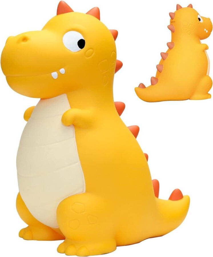 Dinosaurus spaarpot voor kinderen speelgoed spaarvarken geschikt als kindercadeau geel