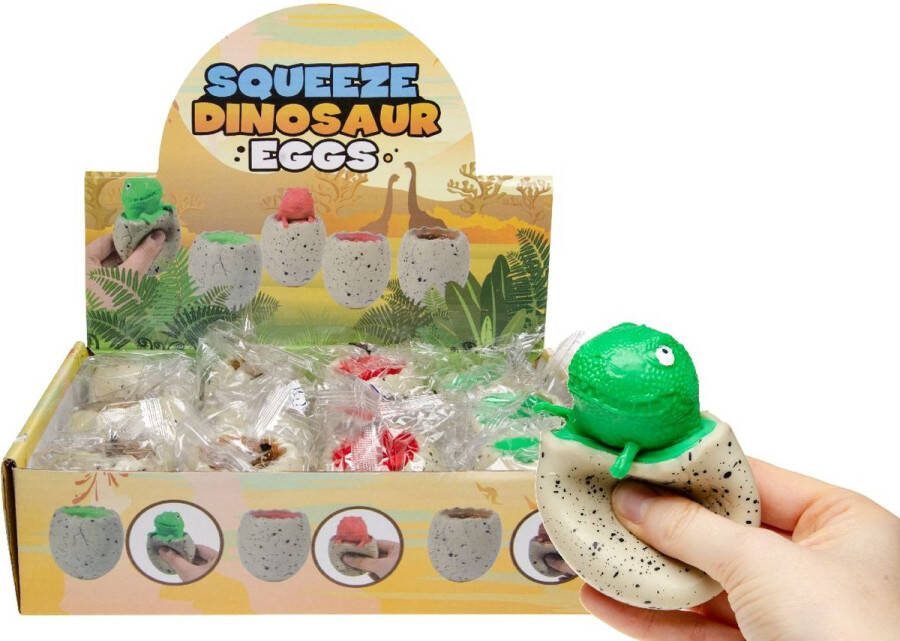 Dinosaurus Stressbal 4 STUKS Squeeze Dino Speelgoed Anti-Stress