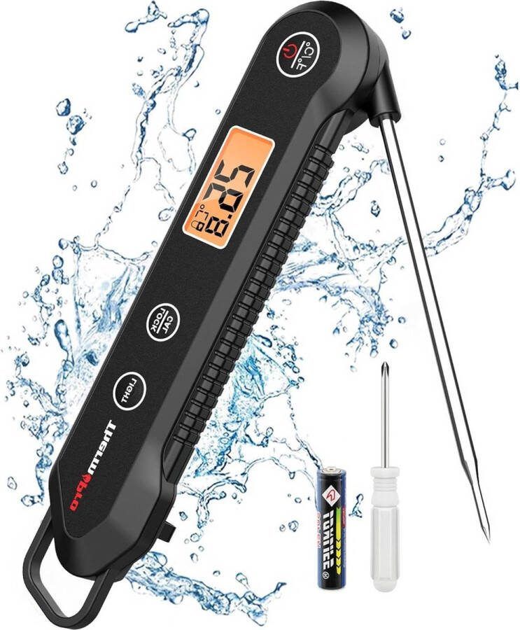 Direct afleesbare vleesthermometer ThermoPro TP03H IPX6 waterdicht met kalibratie en vergrendeling kookthermometer hetelucht frituurpan keuken barbecue oven