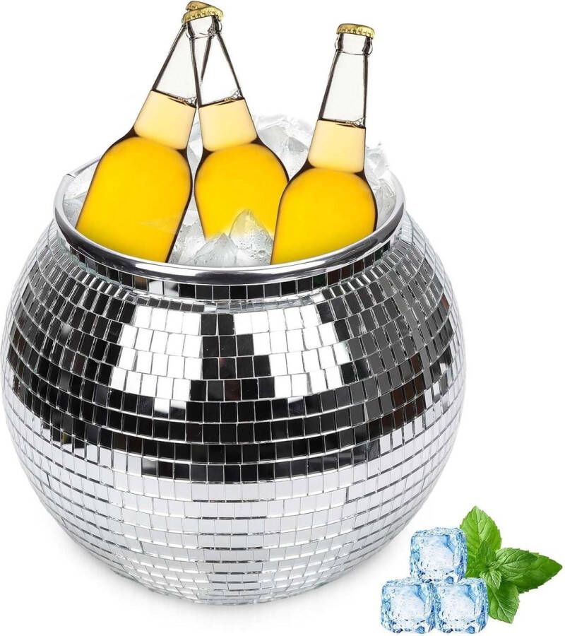 Discobal Ijsemmer Retro Drank Beker Emmer Cocktails Champagne Discobol Vaas Centerpieces Decoraties Discofeesten Bartafeldecoratie Ljsemmer