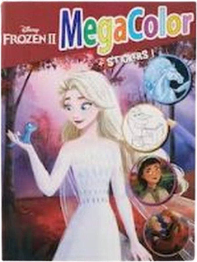 Disney Frozen 2 kleurboekje met stickers Multicolor Kleurboek Papier Disney Anna Elsa