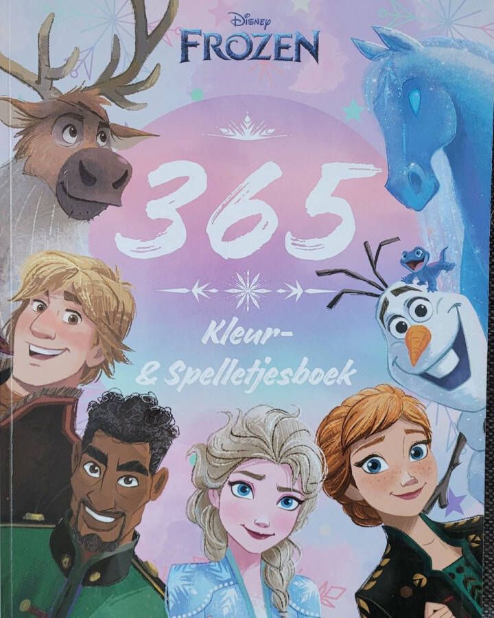 Disney Frozen 365 pagina's Kleurboek en spelletjesboek Elza Anna Olaf etc Extra dikke editie zoek de verschillen punt naar punt kleuren puzzels