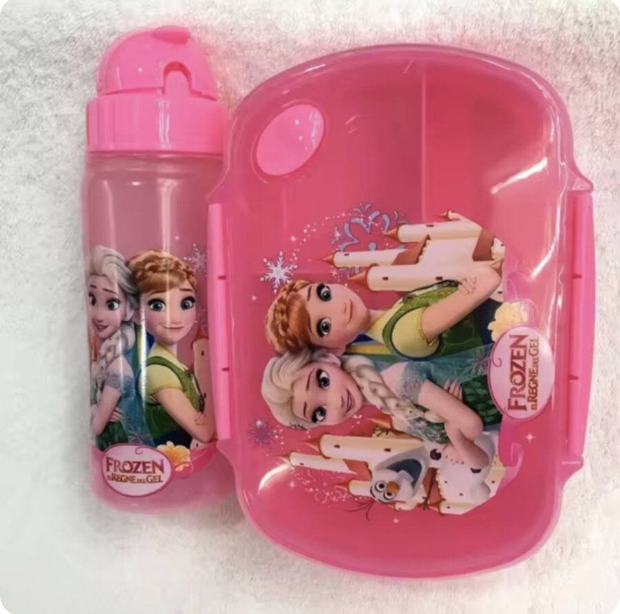 Disney Frozen Lunchbox met beker Roze