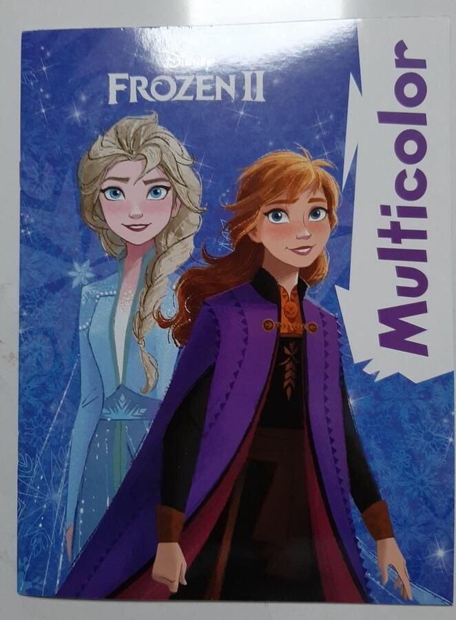 Disney Multicolor kleurboek Frozen II Elsa en Anna kleuren met voorbeelden 17 kleurplaten