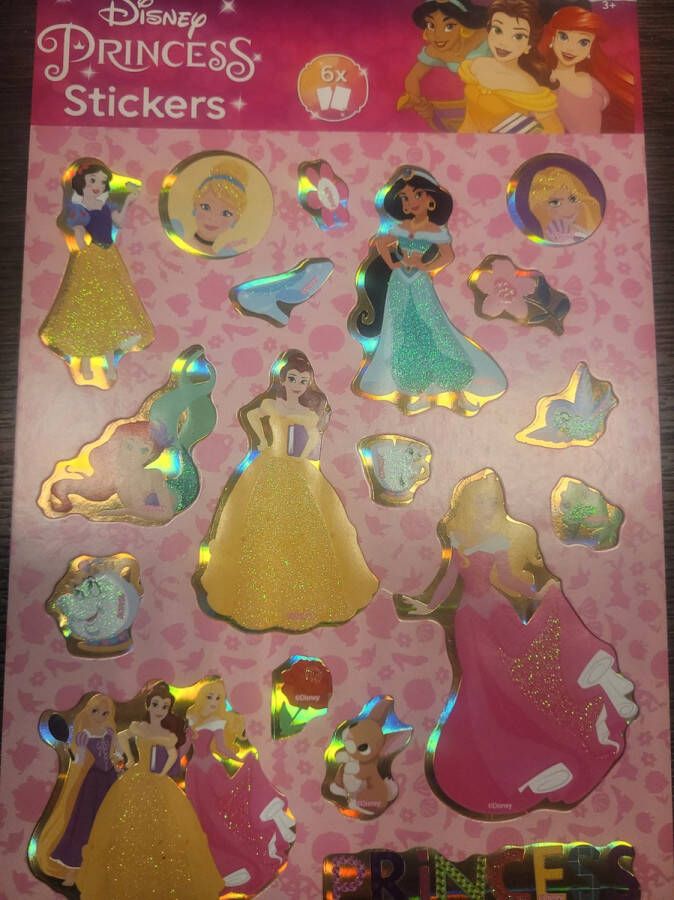 Disney Princess Stickers 6 vellen NL 100+ stickers