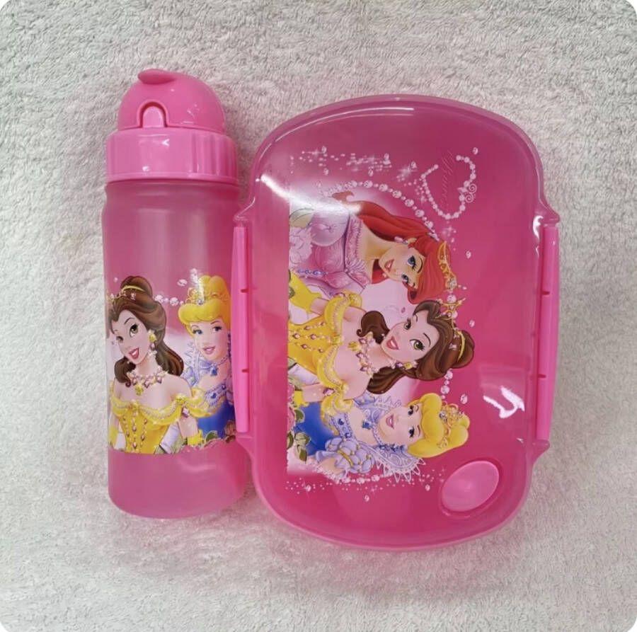 Disney Prinsessen Lunchbox met beker Roze