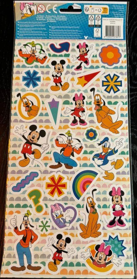 Disney Stickers Mickey Mouse Minnie Mini Goofy Disneyland Groot stickervel Donald Duck Katrien 50 stickers