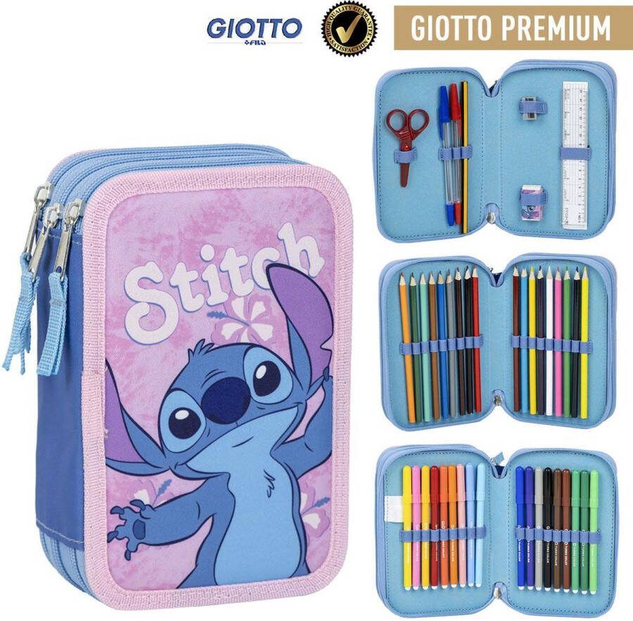 Disney Stitch Etui Tekenen Knutselen Tekenset Meisjes 44 Pieces
