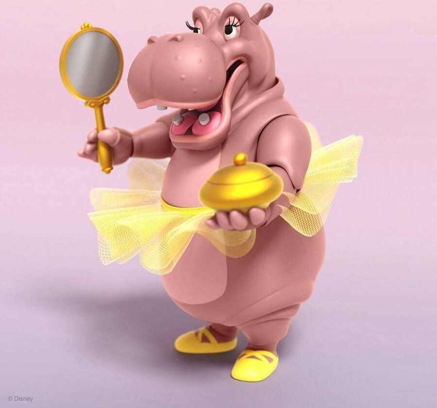 Super7 Fantasia Disney Ultimates Actiefiguur Hyacinth Hippo 18 Cm Figuur Goud