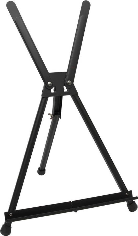 Display-ezel tafel-ezel van zwart aluminium zit-ezel voor brancards tot 54 cm opvouwbare fotohouder kleine ezel statief