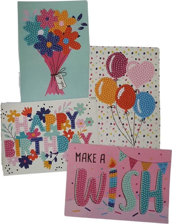 Diy diamond painting wenskaarten zelf maken hobby knutselen bloemen