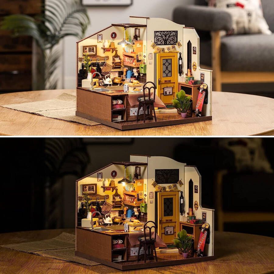 DIY miniatuur poppenhuis kit-ambachtelijke kits voor volwassenen UK-thuisbureau decoratie cadeau-idee voor vrouwen meisjes (DG159)