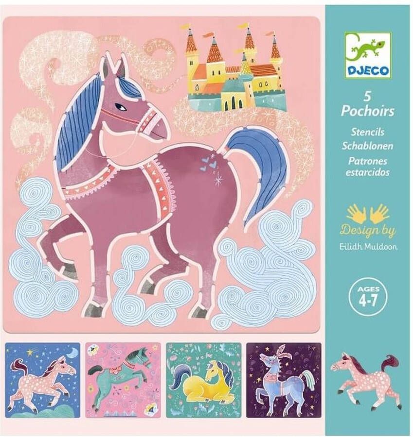 Djeco Sjablonen Paarden Design by 4 tot 7 jaar