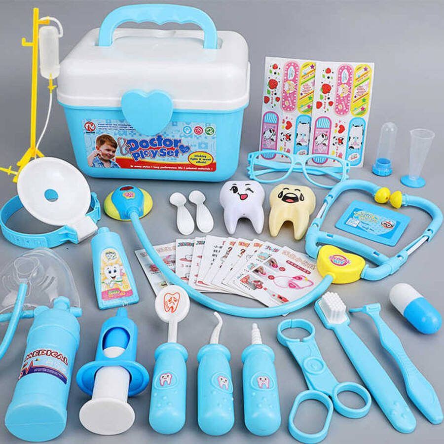 Dokterset Dokter Speelgoed Set Voor Kinderen 38 Stuks Montessori Speelgoed Operatietafel Arts Dokter Speelset Vanaf 3 Jaar Hobby Jongens Dokter Spelen Blauw