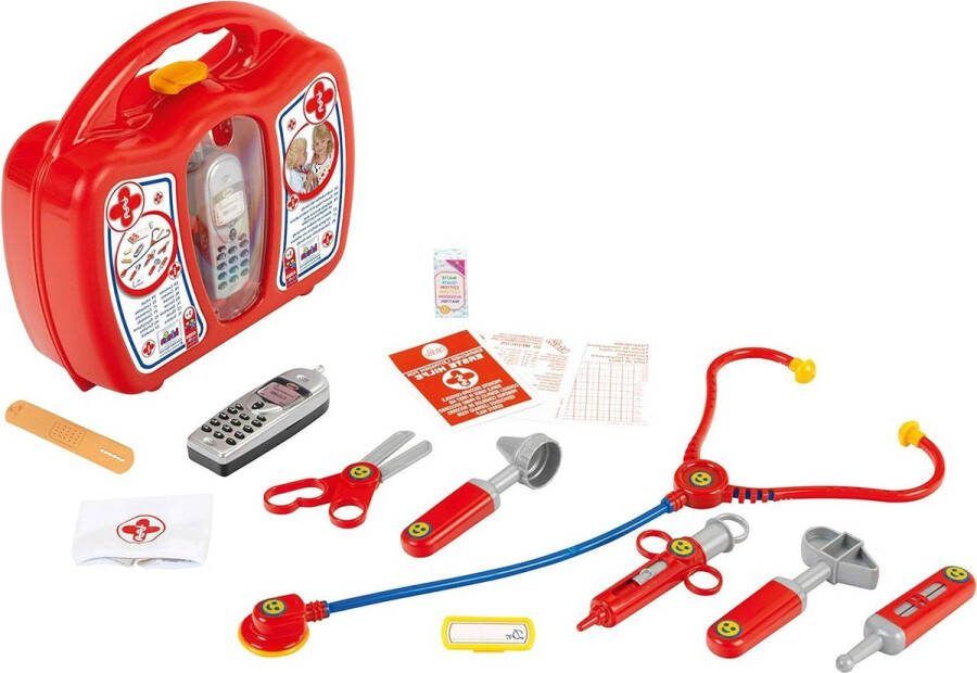 Dokterset Speelgoed Met stethoscoop spuit mobiele telefoon op batterijen geluid vanaf 3 jaar Dokterset Speelgoed