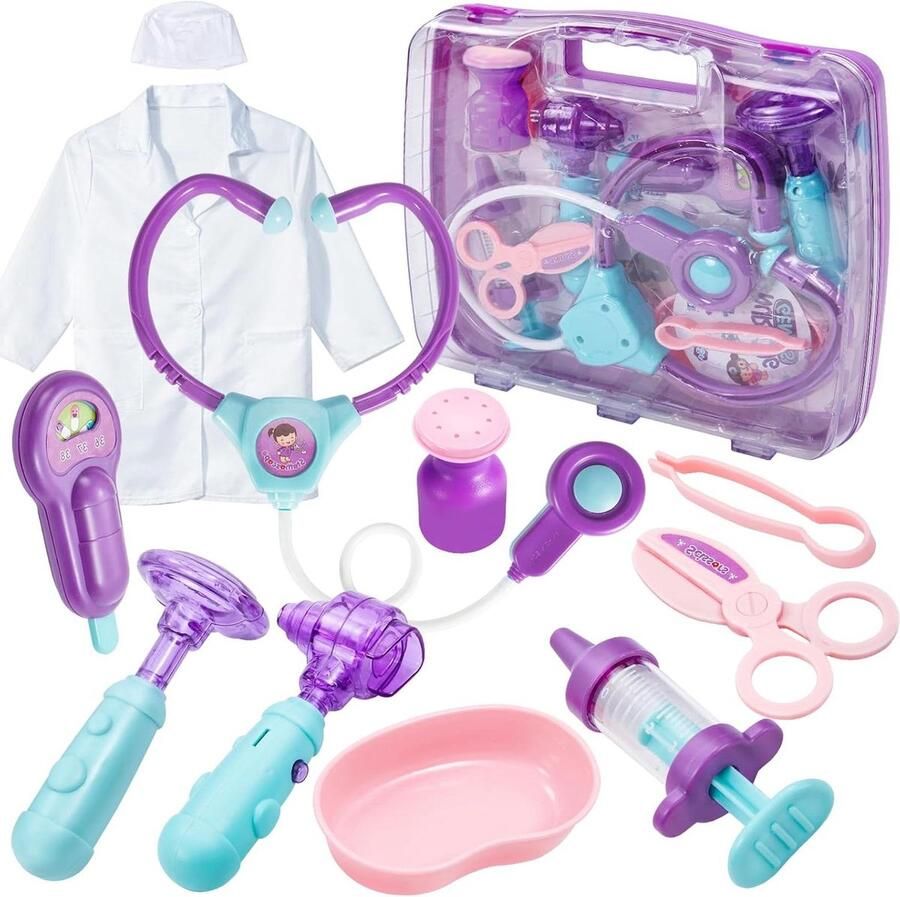 Dokterset Speelgoed Rollenspel Cadeauset voor Kinderen met Stethoscoop Jongens Meisjes 3 Jaar Dokterset Speelgoed