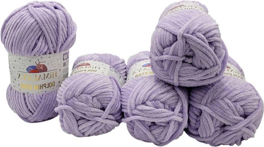 Dolphin Star breiwol met glitter 500 gram super volumineus grof lila 92105