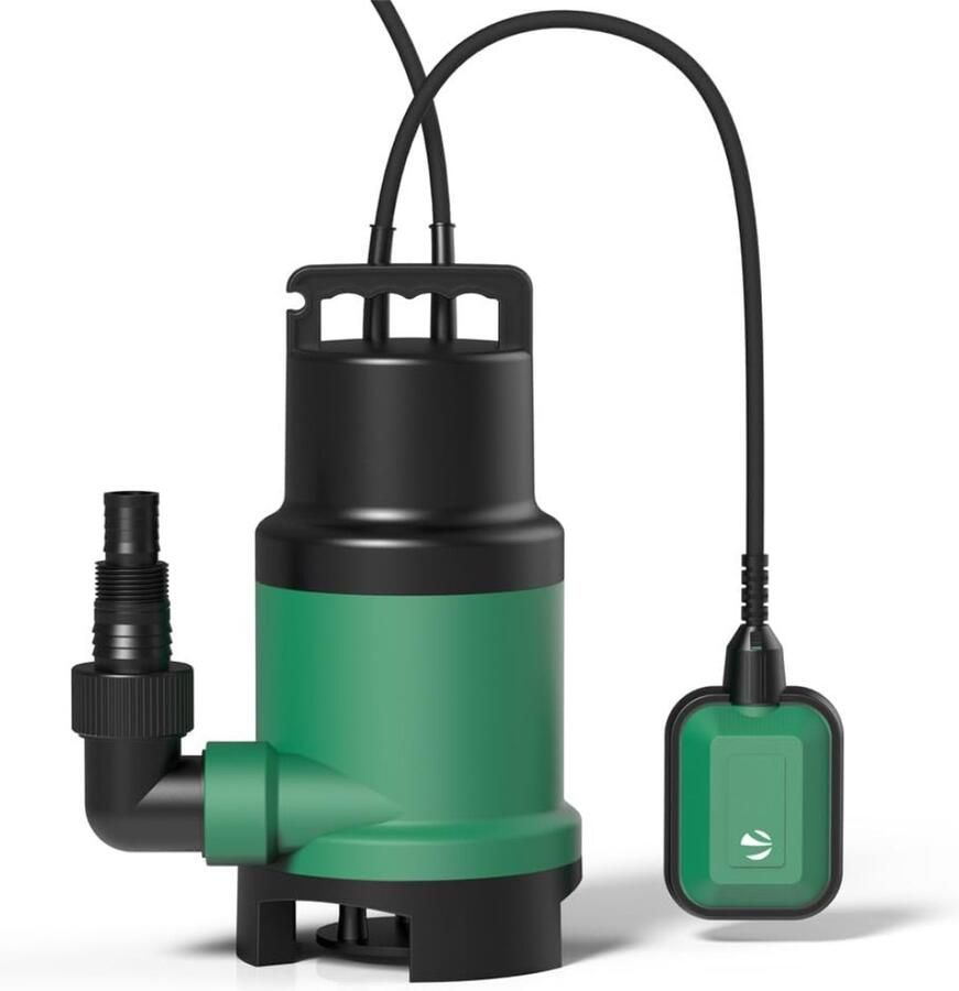 Dompelpomp met ingebouwde vlotter Waterpomp vuil water 14000 l h Vlakzuigpomp voor onder water Voorwerpen tot 25mm 750W Vlakzuiger Dweilpomp