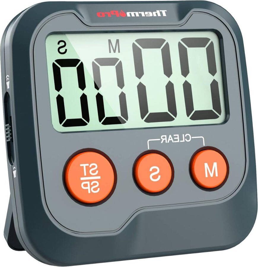 Donkergrijs Classique Timers met moderne uitstraling kookwekker digitaal