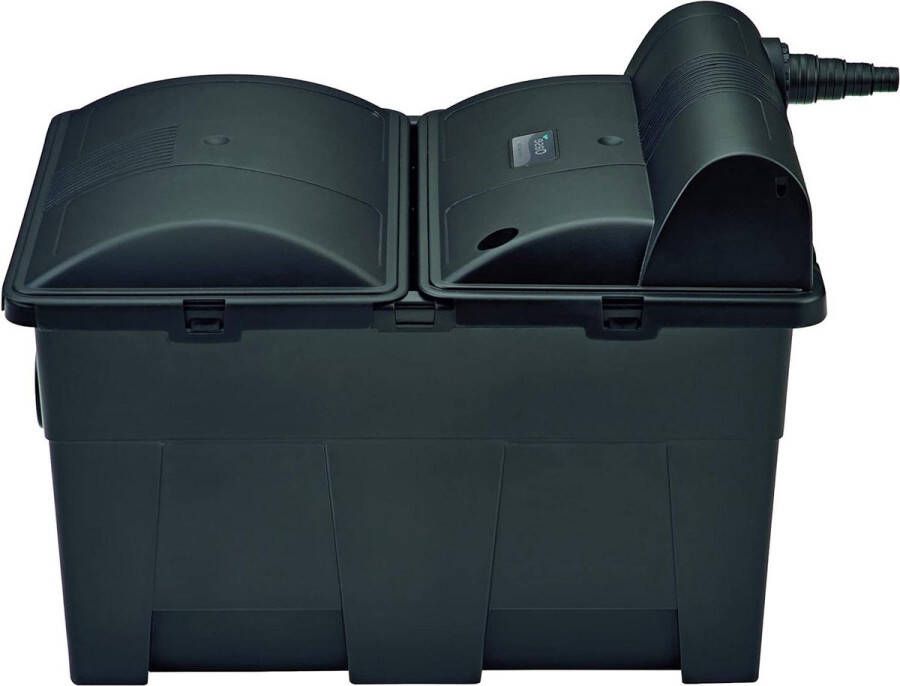 Doorstroomfilter BioSmart UVC 16000 57377 geschikt voor vijvers tot 16 m³ filtersysteem met filterset incl. filtermateriaal en UVC-zuiveraar zwart vijverfilter met uvc lamp
