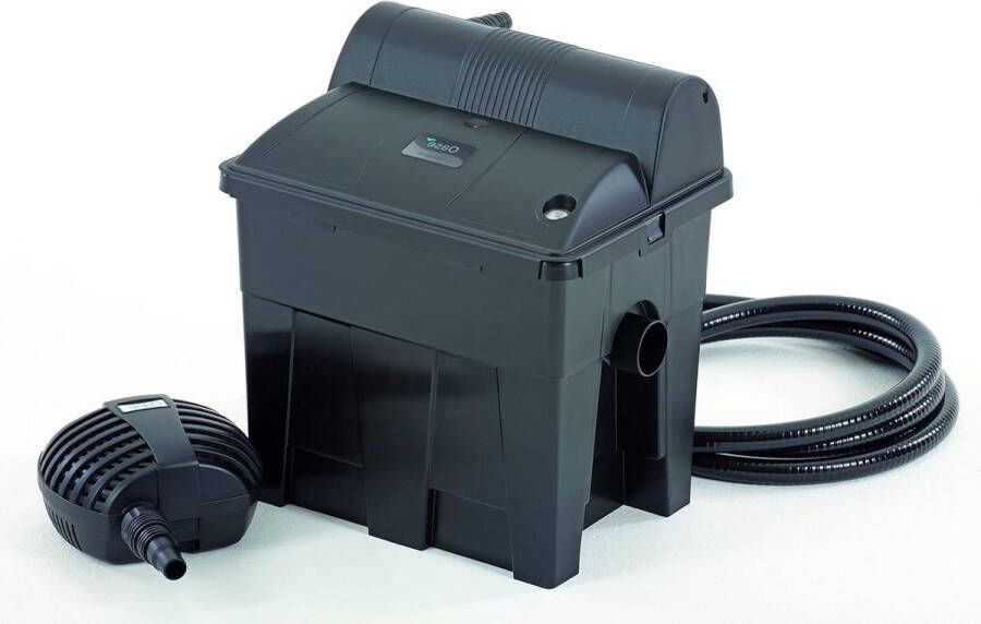 Doorstroomfilter Set 7000 voor vijvers tot 7 m³ Complete filterset met filtermateriaal vijverpomp en UVC-zuiveraar vijverfilter met uvc lamp