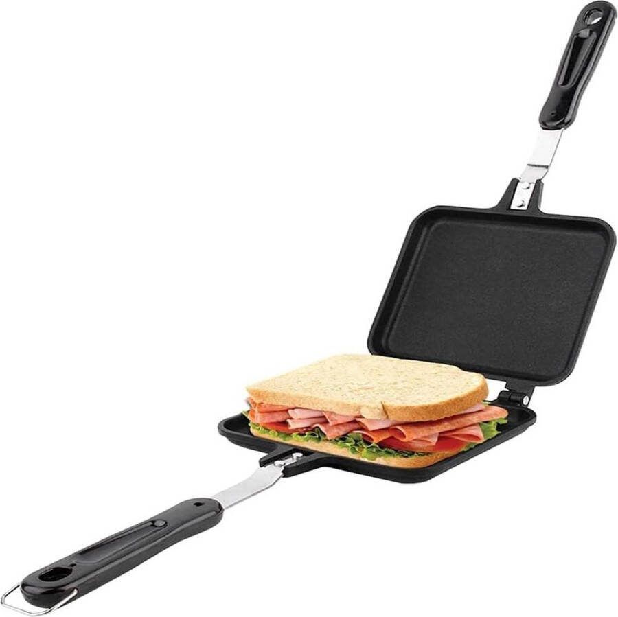 Doppelseitige Bratpfanne Double Sided Sand-wich Maker Nonstick Pancake Pan Multifunctional Baking Pan for Toaster Breakfast Omelette